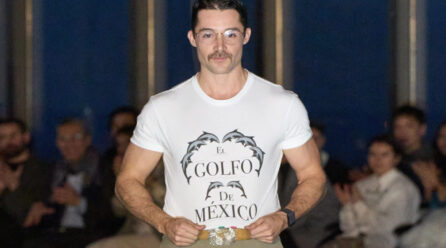 Patricio Campillo cerró su participación en New York Fashion Week con la camiseta “El Golfo de México”